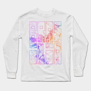 Brasilia, Brazil City Map Typography - Colorful Long Sleeve T-Shirt